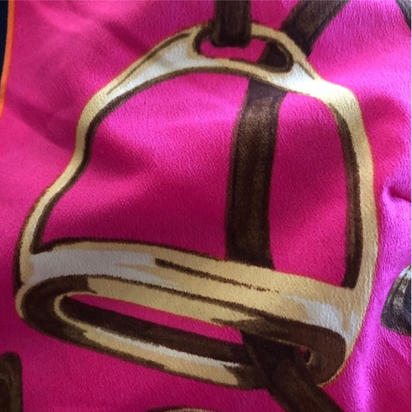 RALPH LAUREN Rare Pink Equestrian Horse Bit Stirrup Beautiful Luxury Blouse M - Picture 11 of 15